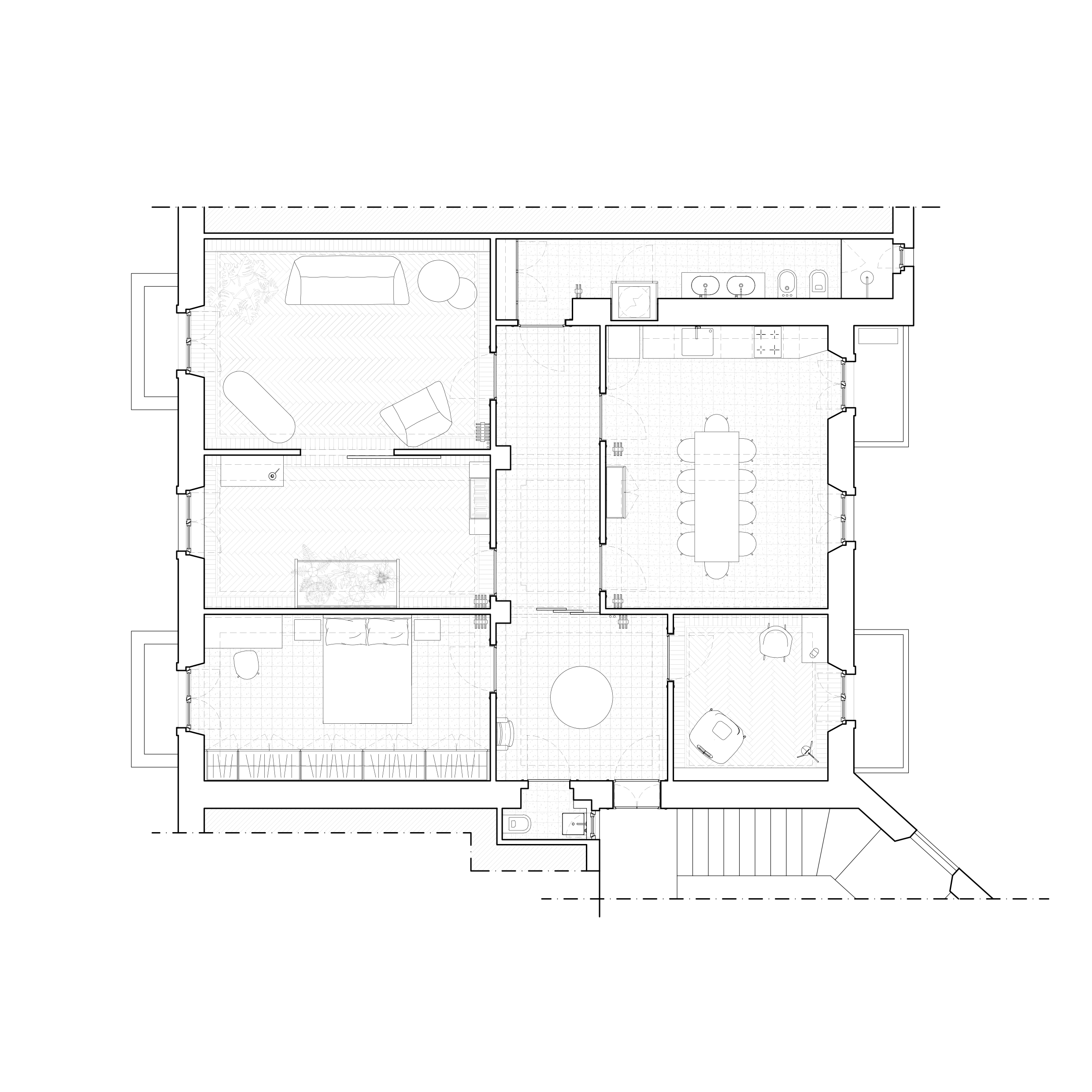 Casa Marinella proposed floor plan, Turin renovation — Studio Lapse