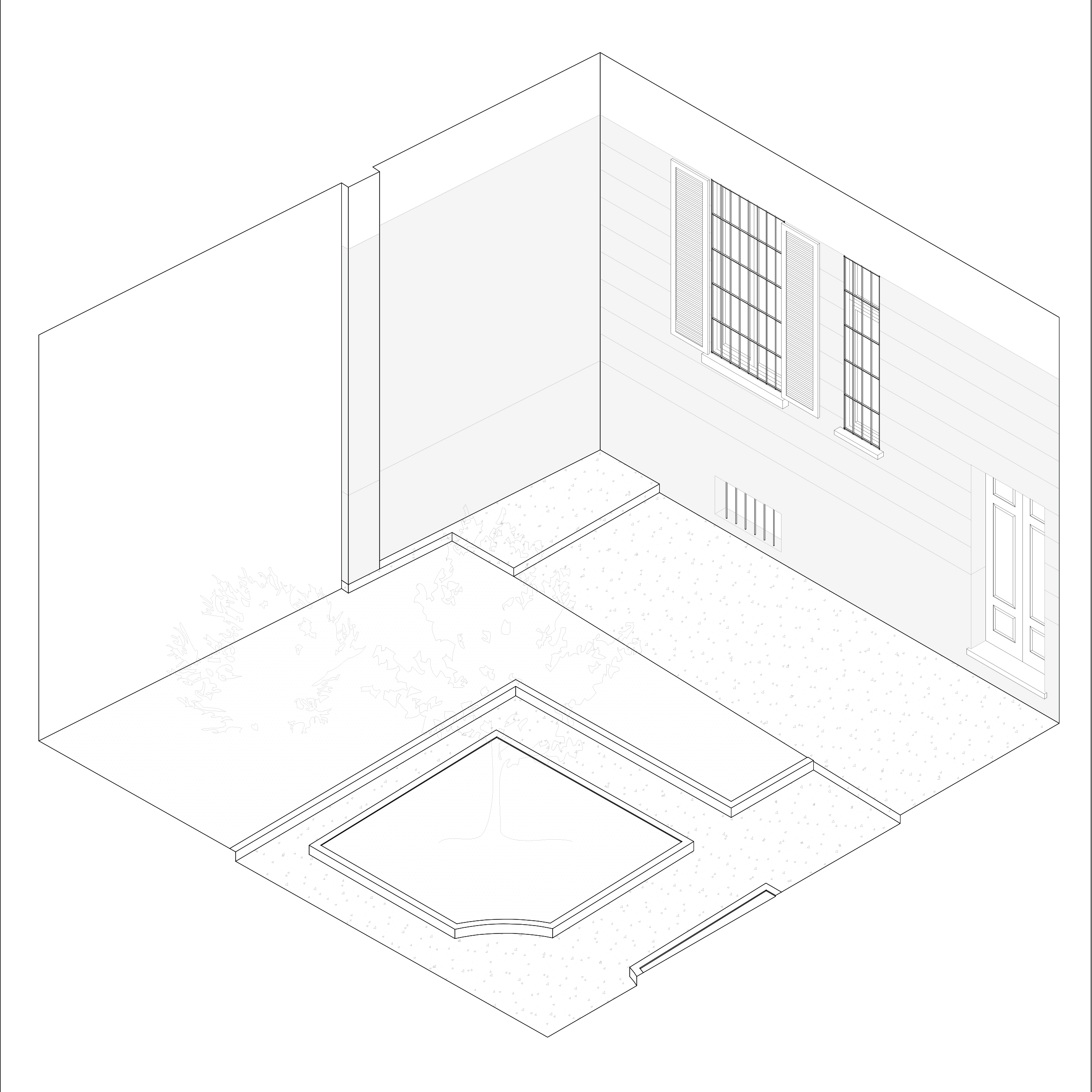 Rear Window existing-condition axonometric drawing — Studio Lapse